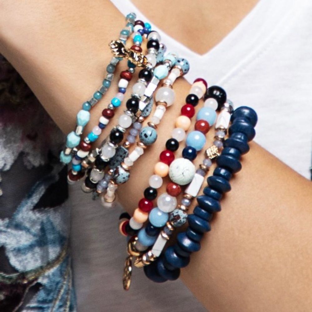 Layered Mixed Natural Stone Bracelet